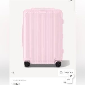 NWT Rimowa cabin carryon ballerina pink
